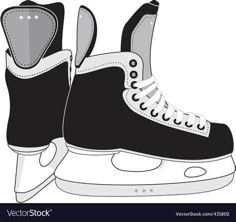 Ice hockey skates boots Royalty Free Vector Image