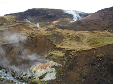 Volcanic Landscapes: Hengill volcano, Reykjadalur, Iceland, 28th April 2014