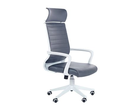 Faux Leather Swivel Office Chair Grey LEADER | ex Factury at Fair Price - Right to Return within ...