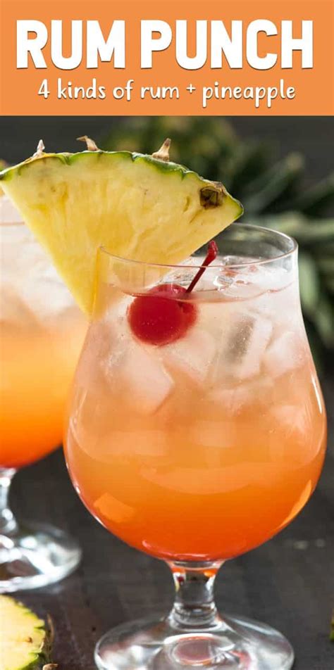 Rum Punch Cocktail - Crazy for Crust