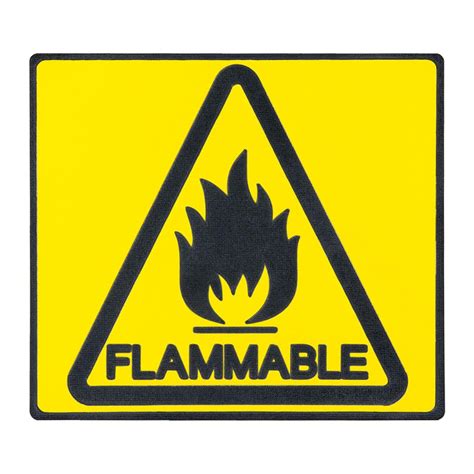 t5eatery.com Signs Safety Signs & Signals Weatherproof Vinyl Flammable Decal for Safety ...