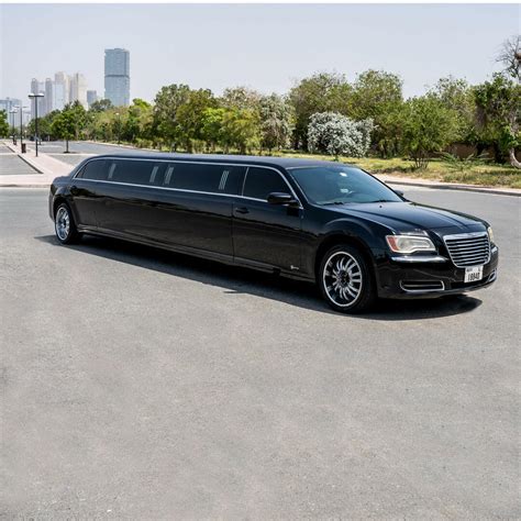 Super Chrysler Black Limo Rental in Dubai