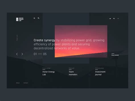 Instar Energy Lab | Simple website design, Minimal web design, Web ...