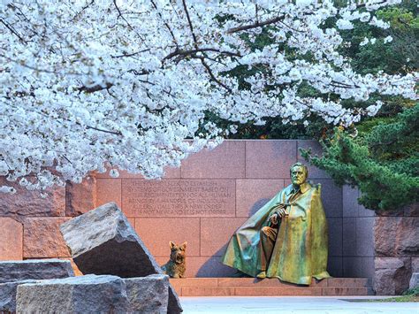 Cherry blossoms and Washington FDR monument Photograph by Steven Heap ...