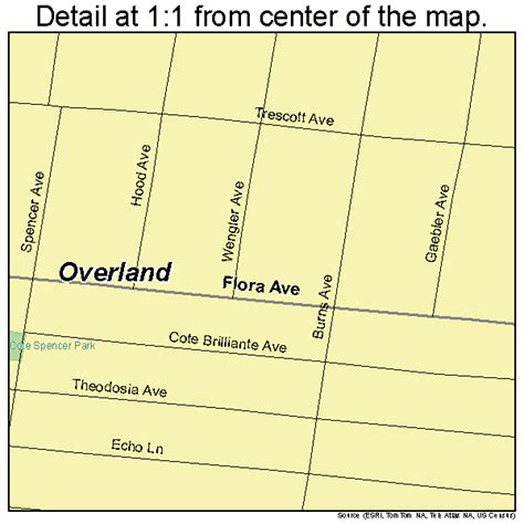 Overland Missouri Street Map 2955550