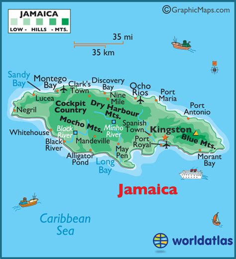 Jamaica Maps & Facts | Jamaica map, Jamaica travel, Jamaica island