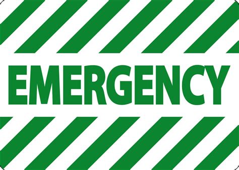 Emergency Sign On White Background 25730903 Vector Art at Vecteezy