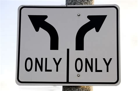 Right & Left Turn Only Arrow Sign Free Stock Photo - Public Domain Pictures