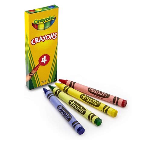 5 packs of Crayola Crayons, 4 Assorted Colors | Shopee Singapore