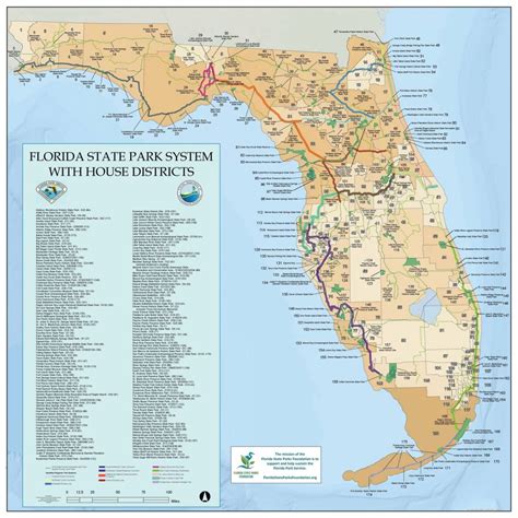 Large Highways Map Of Florida State With National Parks | Vidiani - Florida State Parks Map ...