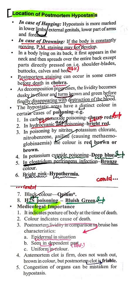 Postmortem hypostasis / Livor mortis... | Science teaching resources ...