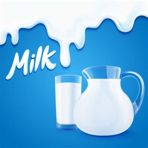 Creative milk advertising background vector free download