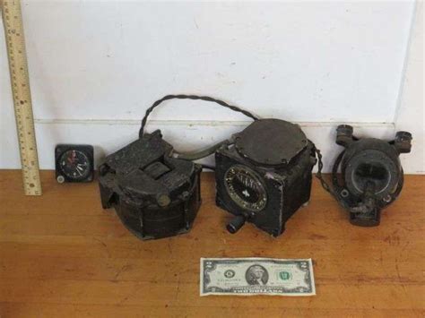 Four Vintage Aircraft Cockpit Instruments as shown - Texas Online Auction House