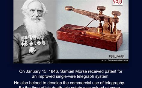 This Day in Patent History - On January 15, 1846, Samuel Morse received ...