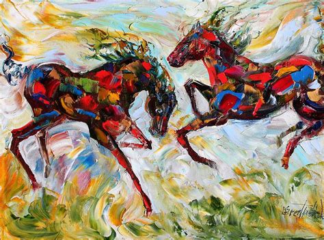 Horse Play Painting by Karen Tarlton - Fine Art America