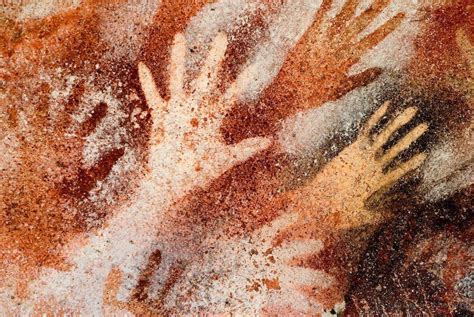 'The Cave of Hands' in Argentina. These Prehistoric rock paintings of human hands were created ...