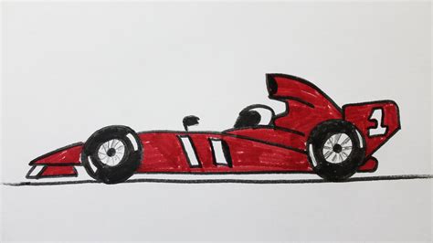 How to draw a race car - YouTube