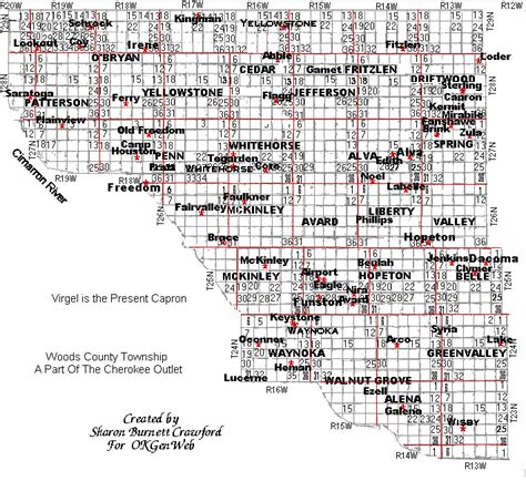 Woods County Townships Map