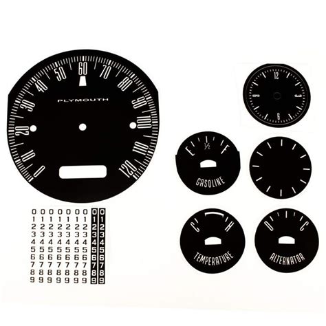 62 Plymouth Fury Savoy / Sport Fury Decal Kit with heater control face - Premium Dash Decals by ...