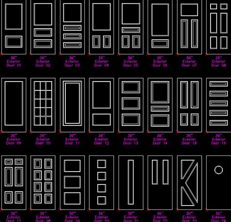 Exterior Doors 1 DWG Block for AutoCAD • Designs CAD