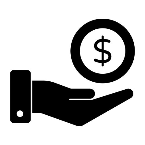 Hand giving money icon in flat design 12976628 Vector Art at Vecteezy