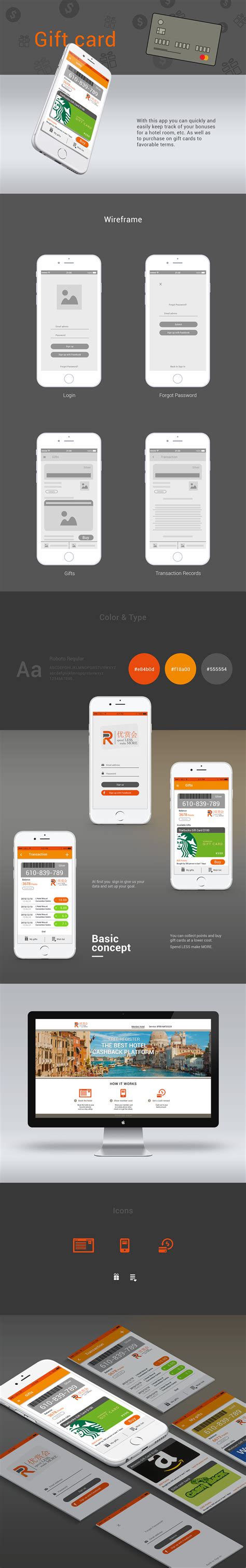 Gift card. Mobile app & Desktop. on Behance