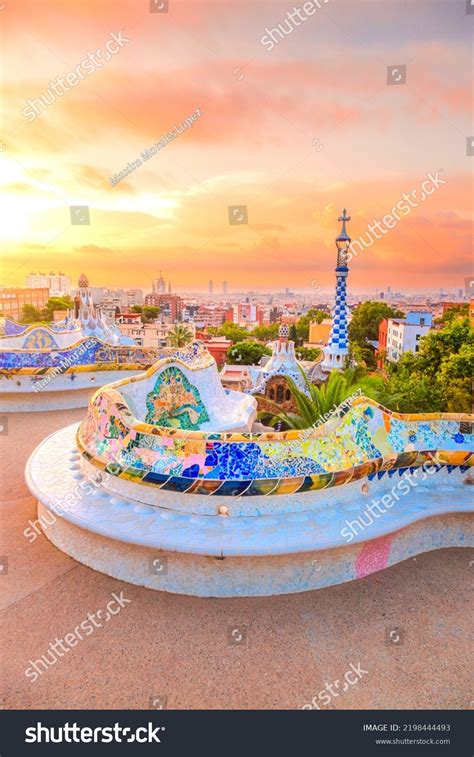 Picture Park Guell Barcelona Captured During Stock Photo 2198444493 | Shutterstock