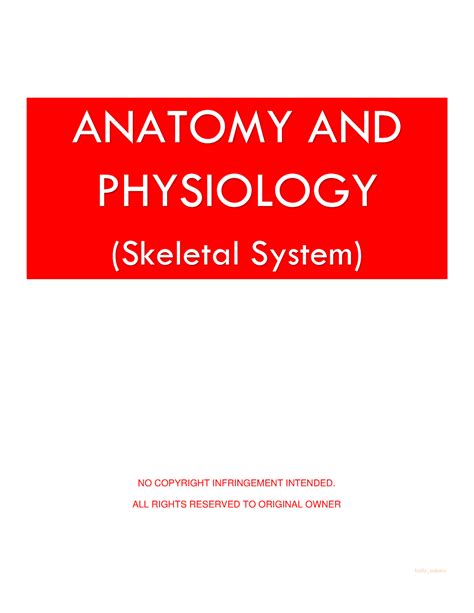 Skeletal System Anatomy and Physiology - holly_sakura ANATOMY AND PHYSIOLOGY (Skeletal System ...