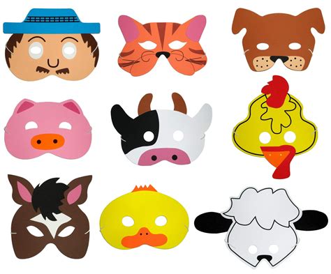 animal mask templates to modify | Animal mask templates, Old macdonald ...