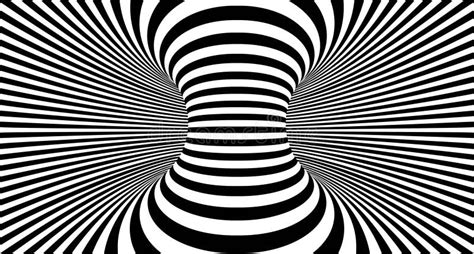 Optical Illusion Lines Background. Abstract 3d Black and White Illusions. EPS 10 Vector ...