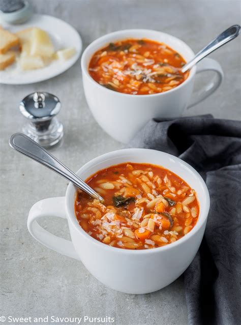 Tomato Orzo Soup – Sweet and Savoury Pursuits