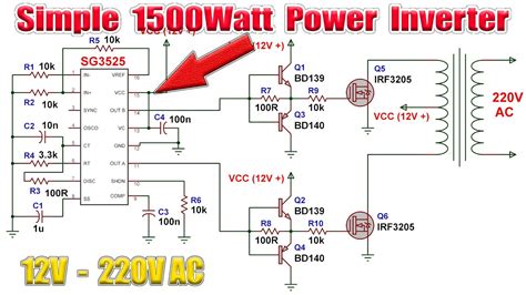 Simple Inverter Circuit Diagram 1000w