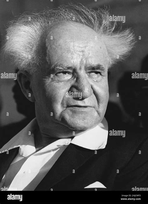 David Ben-Gurion, first Prime Minister of Israel; undated Stock Photo ...