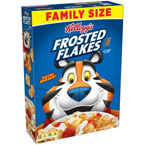 Kellogg's Frosted Flakes Cereal Family Size, 26.8 oz - Walmart.com ...