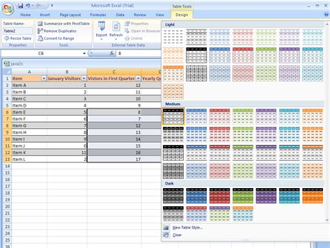 Table Styles In Excel Examples How To Apply Table Styles | Images and Photos finder