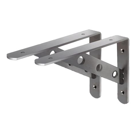 2pcs Stainless Steel Heavy Duty Wall Mounted Floating Shelf Support Brackets | eBay