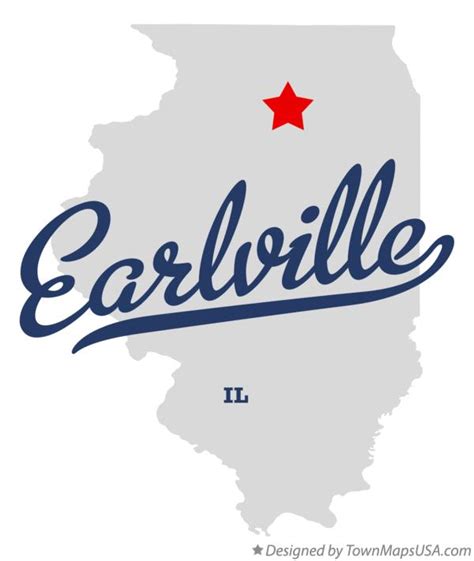 Map of Earlville, IL, Illinois