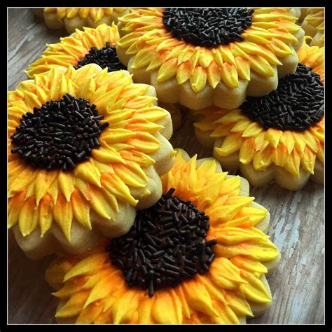 Pin by Pam Schwigen on Cookie Decorating - Flowers | Sunflower cookies, Winter day, Sunflower