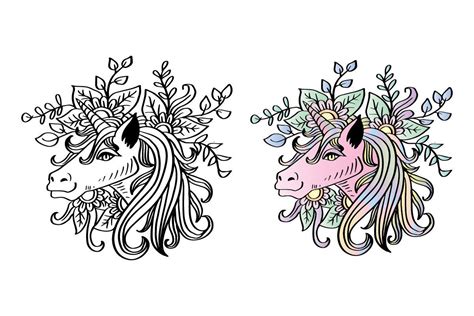 Unicorn Horse Animal Drawing Graphic by han.dhini · Creative Fabrica