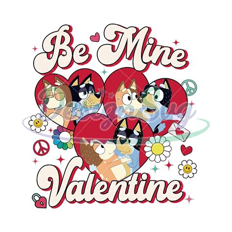 Bluey Parents Be My Valentine PNG - DesignSVG