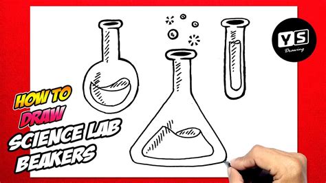 How to draw Science Lab Beakers - YouTube