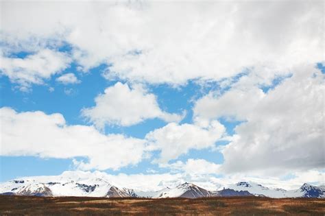 Premium Photo | Landscape with snowy mountains