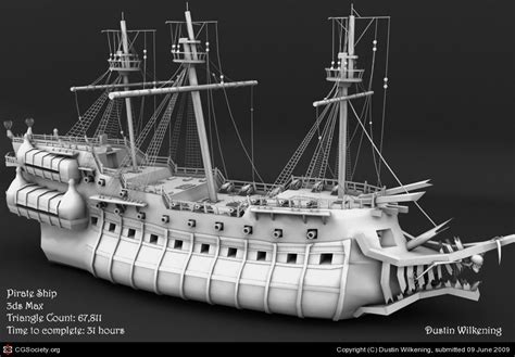 The Flying Dutchman by Dustin Wilkening | 3D | CGSociety | Flying dutchman, Old sailing ships ...