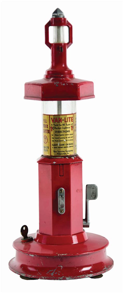 Lot Detail - VAN-LITE COIN OPERATED LIGHTER FLUID DISPENSER.