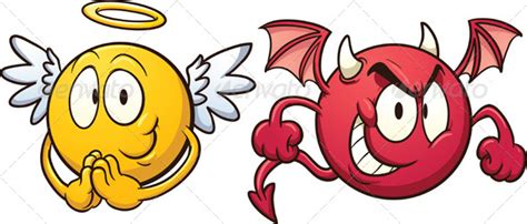 Angel and Devil Emoticons | GraphicRiver