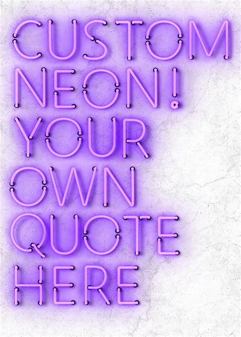 Custom Quote Straight Neon Print Purple | Neon printing, Neon, Slogan quote