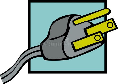 Grounded Power Plug Vector Illustration Stock Vector - Illustration of ...