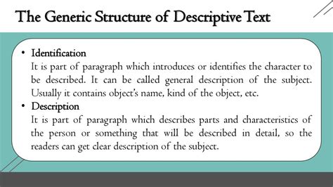 Generic Structure Descriptive Text - Berbagi Informasi