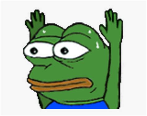 Na Open Series - Pepe Hands Up Emote, HD Png Download , Transparent Png ...