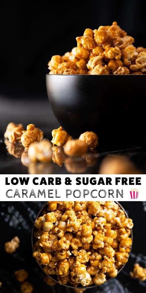 Low Carb & Sugar Free Caramel Popcorn #keto #lowcarb #sugarfree # ...